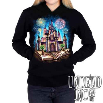 Storybook Castle Of Dreams - Ladies / Juniors Fleece Hoodie