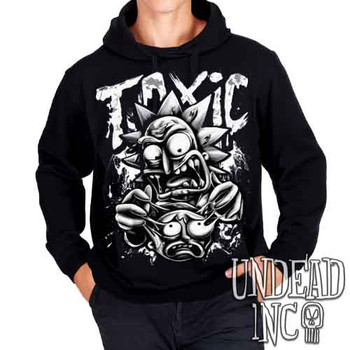 Rick Turning Toxic Black & Grey - Mens / Unisex Fleece Hoodie