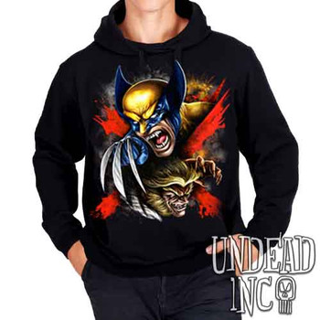 Wolverine X Sabretooth - Mens / Unisex Fleece Hoodie