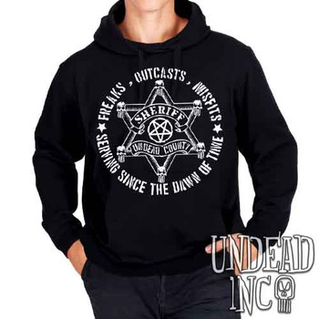 Undead Inc County Sherriff - Mens / Unisex Fleece Hoodie