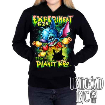 Stitch 626 From Planet Toro  - Ladies / Juniors Fleece Hoodie