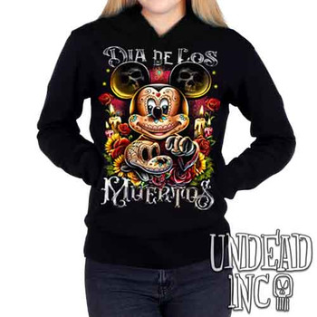 Mickey Day Of The Dead  - Ladies / Juniors Fleece Hoodie