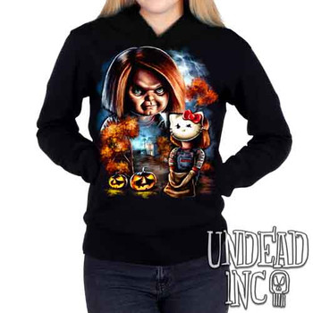 Chucky Trick Or Treat  - Ladies / Juniors Fleece Hoodie