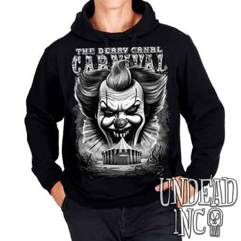 Derry Canal Carnival Black & Grey - Mens / Unisex Fleece Hoodie