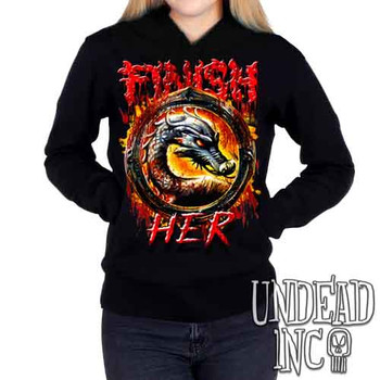 Mortal Kombat Finish Her - Ladies / Juniors Fleece Hoodie