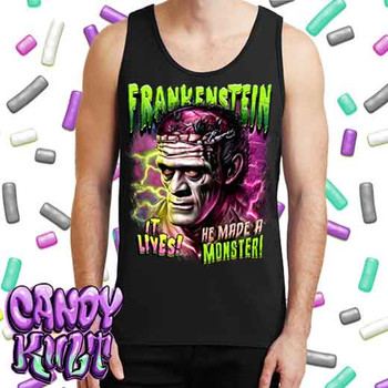 Frankenstein Fright Candy - Mens Tank Singlet