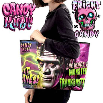 Frankenstein Fright Candy Large Tote Bag