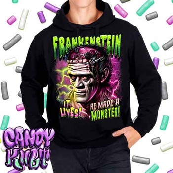 Frankenstein Fright Candy - Mens / Unisex Fleece Hoodie