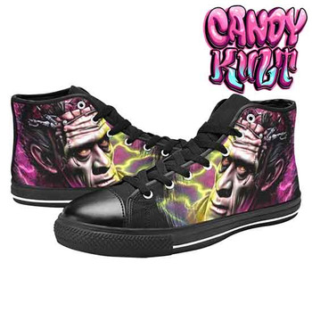 Frankenstein Fright Candy Men’s Classic High Top Canvas Shoes