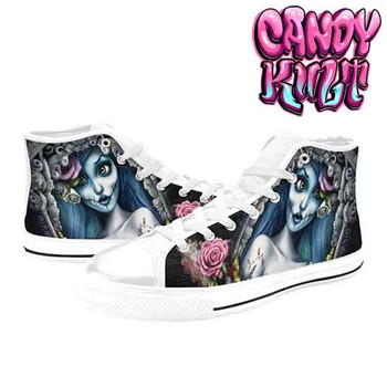 Corpse Bride Waiting For You Fright Candy White Women's Classic High Top Canvas Shoes