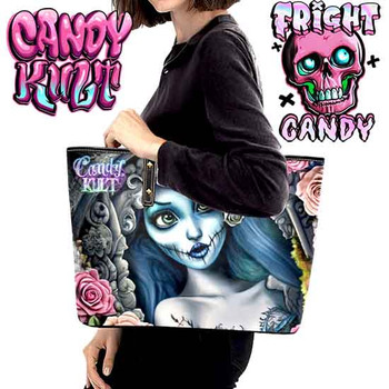 Corpse Bride Waiting For You Fright Candy Large Tote Bag