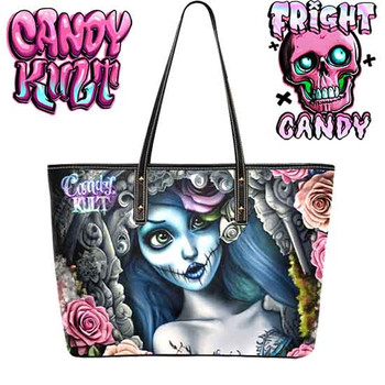 Corpse Bride Waiting For You Fright Candy Large Tote Bag