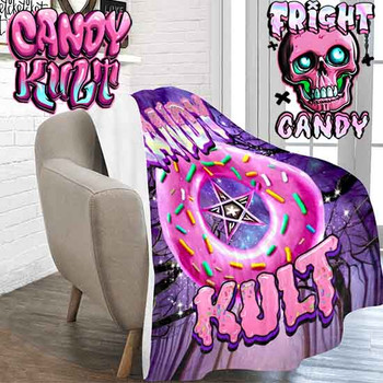 Candy Kult Donut Pentagram Micro Fleece Blanket