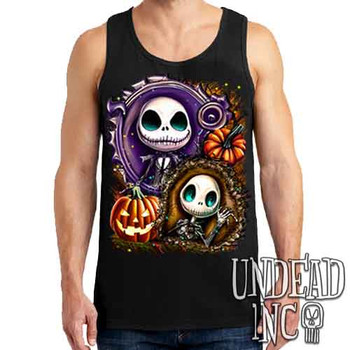 Jack Skellington Pumpkin Patch - Mens Tank Singlet