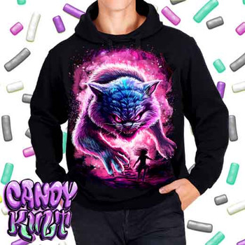 Cheshire Werecat Fright Candy - Mens / Unisex Fleece Hoodie