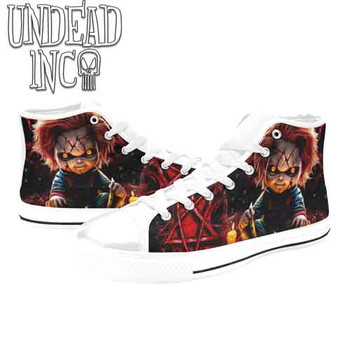 Chucky Pentagram White Men’s Classic High Top Canvas Shoes