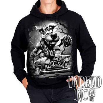 Mystery Machine Monster  Black & Grey - Mens / Unisex Fleece Hoodie