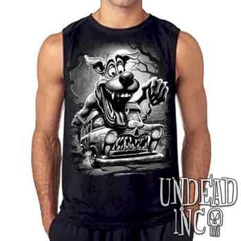 Mystery Machine Monster  Black & Grey - Mens Sleeveless Shirt