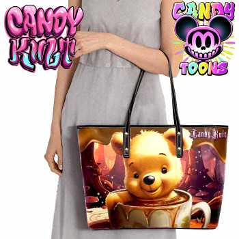 Don't Bother Me Before Coffee Candy Toons Large Tote Bag