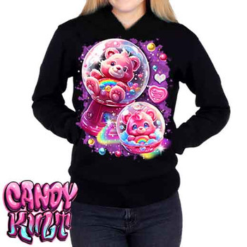 Gumball Wishes Retro Candy - Ladies / Juniors Fleece Hoodie