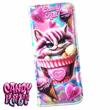 Cheshire Cat Ice Cream Dream Retro Candy Long Line Wallet