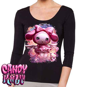 Angelic Melody Kawaii Candy - Ladies 3/4 Long Sleeve Tee