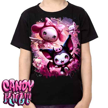 Good Vs Evil Kawaii Candy  - Kids Unisex Girls and Boys T shirt