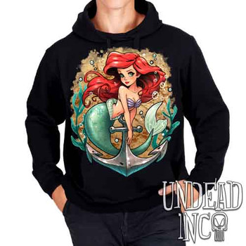 Ariel Anchor Tattoo Art - Mens / Unisex Fleece Hoodie