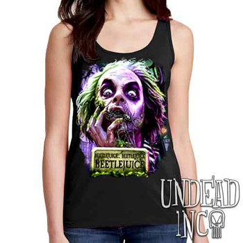 Beetlejuice Say It 3 Times - Ladies Singlet Tank