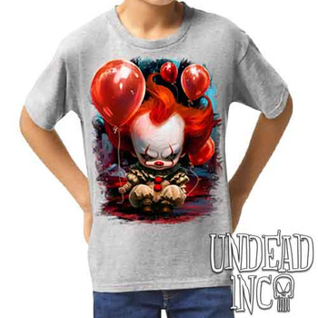 Little Pennywise - Kids Unisex GREY Girls and Boys T shirt