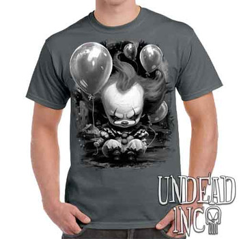 Little Pennywise Black & Grey - Men's Charcoal T-Shirt