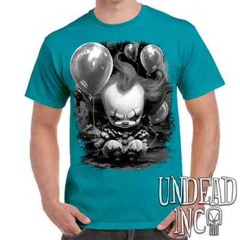 Little Pennywise Black & Grey - Men's Teal T-Shirt