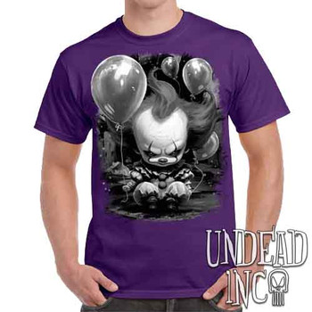 Little Pennywise Black & Grey - Men's Purple T-Shirt