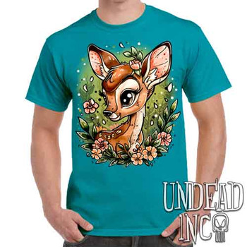 Bambi Tattoo Art - Men's Teal T-Shirt