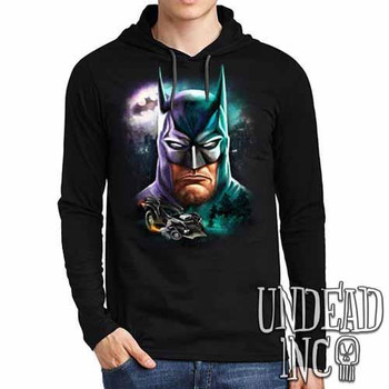 Batman - Mens Long Sleeve Hooded Shirt