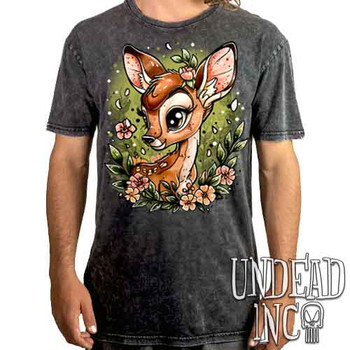 Bambi Tattoo Art - UNISEX STONE WASH T-Shirt
