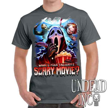 What's your favourite scary movie? - Men's Charcoal T-Shirt