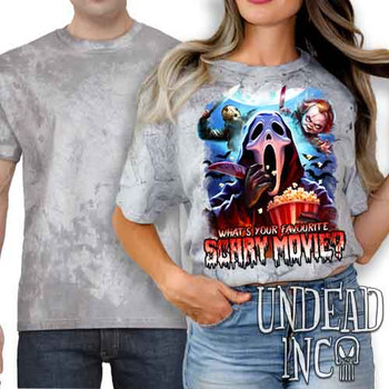 What's your favourite scary movie? - UNISEX COLOUR BLAST SMOKE T-Shirt