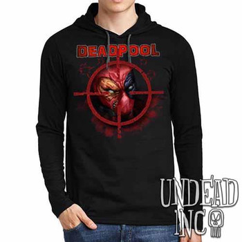 Deadpool - Mens Long Sleeve Hooded Shirt