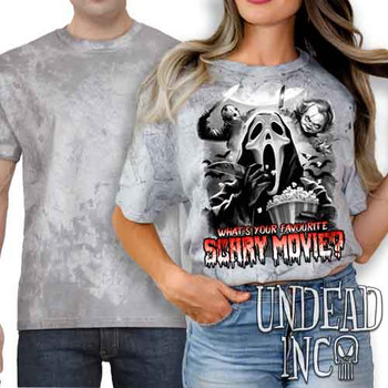 What's your favourite scary movie? Black & Grey - UNISEX COLOUR BLAST SMOKE T-Shirt