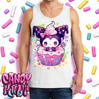 Spookycore Cupcake Kawaii Candy - Men's WHITE Tank Singlet