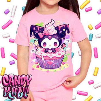 Spookycore Cupcake Kawaii Candy - Kids Unisex PINK Girls and Boys T shirt