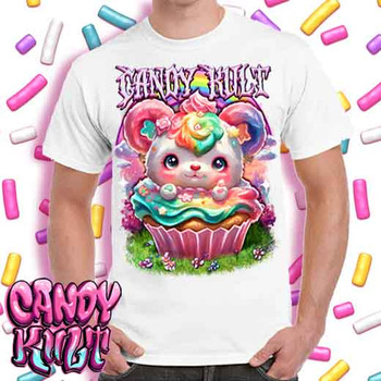 Hardcore Rainbow Bear Retro Candy - Men's White T-Shirt