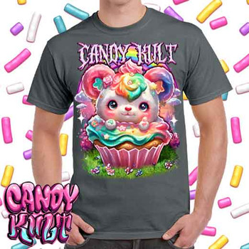 Hardcore Rainbow Bear Retro Candy - Men's Charcoal T-Shirt