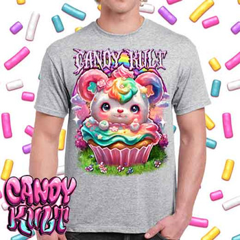 Hardcore Rainbow Bear Retro Candy - Men's Light Grey T-Shirt