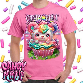 Hardcore Rainbow Bear Retro Candy - Men's Pink T-Shirt