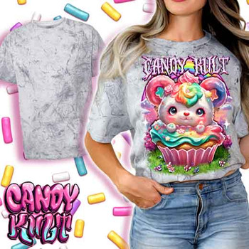 Hardcore Rainbow Bear Retro Candy - UNISEX COLOUR BLAST SMOKE T-Shirt