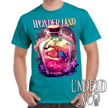 Dreaming Of Wonderland - Men's Teal T-Shirt