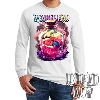 Dreaming Of Wonderland - Men's Long Sleeve WHITE Tee