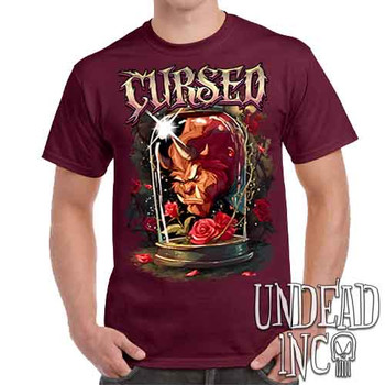 Cursed Beast - Men's  Maroon T-Shirt